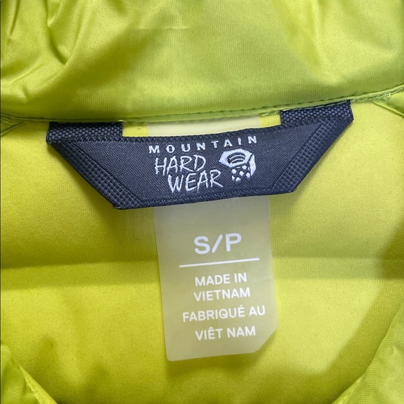 Mountain Hardwear - Outdoor Hard Shell Puffer Jacket - Lime Green - Small - Picture 3 of 10